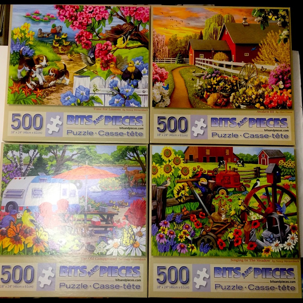 Bits and Pieces Puzzle bundle of 4 x 500 pieces